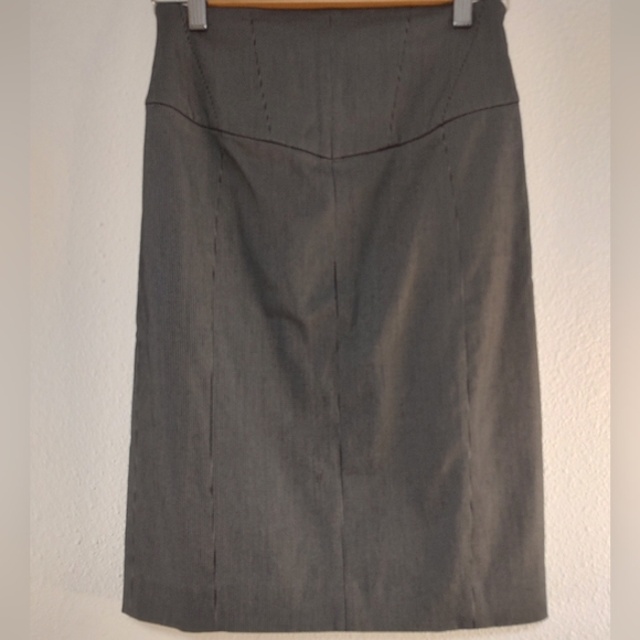 Express Dresses & Skirts - Express Design Studio Black White Pinstripe Lace Back Pencil Skirt Size 0